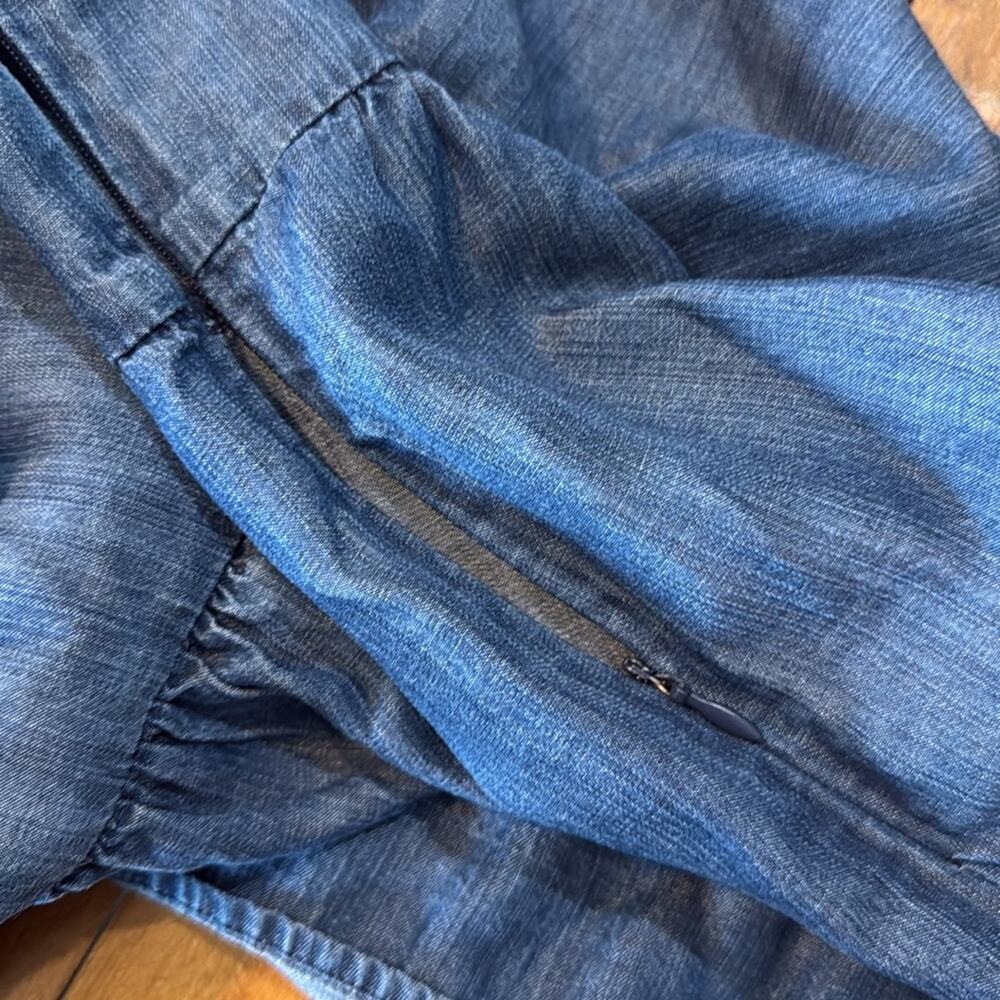 Tommy Hilfiger Chambray Tencel Sleeveless Dress Size M-L - Picture 4 of 4